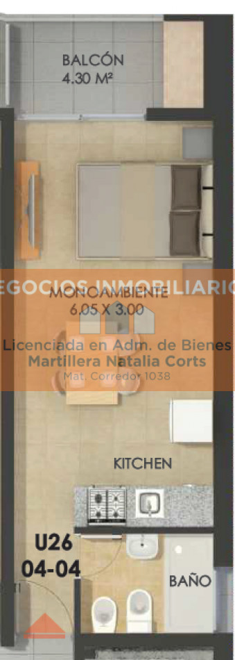 Monoambiente en venta en Rodriguez al 1000 